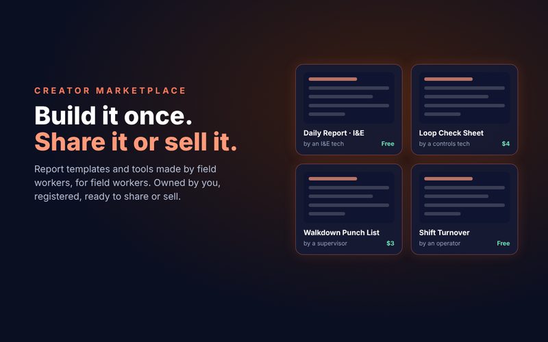 Creator Marketplace templates